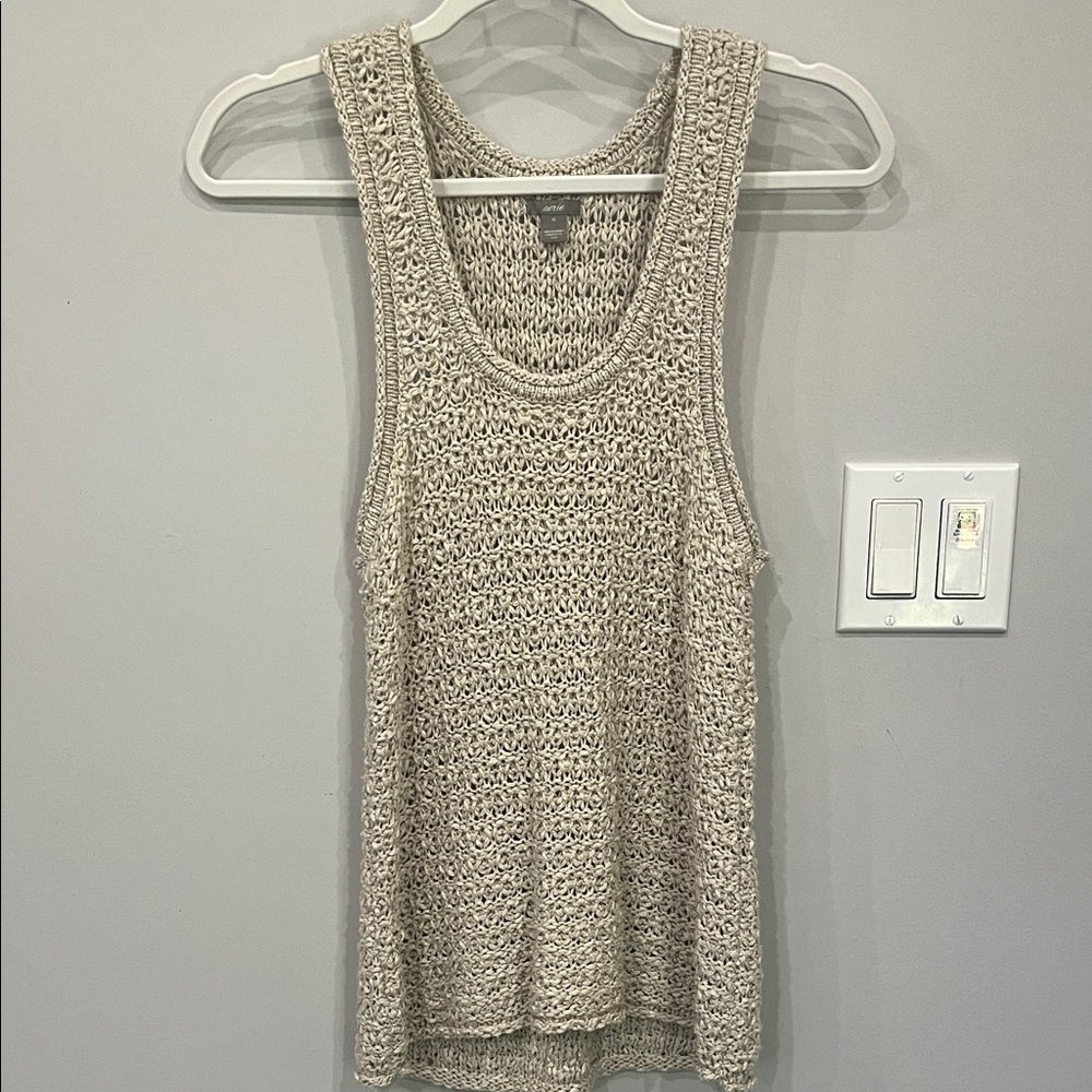 Aerie Beige Knit Tank Top